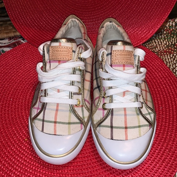 COACH Barrett TAT/MET sneakers size: 6B, NEW! These beauties are perfect! - Picture 2 of 10
